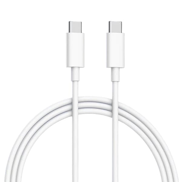 USB-C-USB-C-latauskaapeli 2 metriä valkoinen