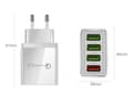 Miniatyrbild 3 av 3: Strömadapter med 4 st USB-A Portar 3A QC 3.0