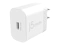 Miniatyrbilde 1 av 5: j5create JUP1420 - Strømadapter - 20 watt - 3 A - Fast Charge, PD 3.0 (24 pin USB-C) - hvit - Nord-Amerika - for Apple iPhone 12