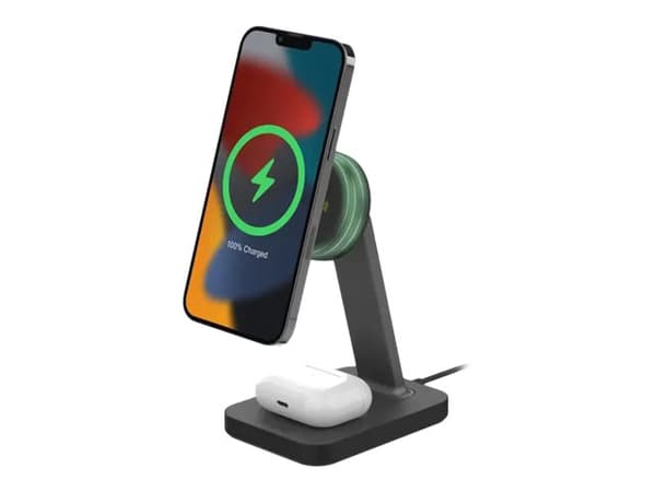 mophie snap+ - Trådlöst laddställ - 15 Watt - svart Svart