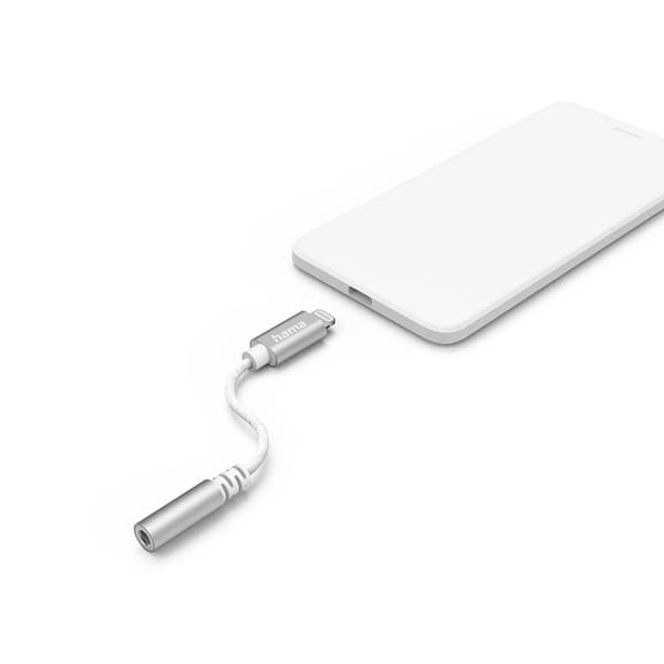 HAMA Ljudadapter Lightning till 3,5 mm - Vit