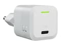 Miniatyrbilde 1 av 5: Green Cell - Strømadapter - PowerGaN - 33 watt - 3 A - PD 3.0, GC Ultra Charge, Programmable Power Supply (PPS) (24 pin USB-C) - snøhvitt