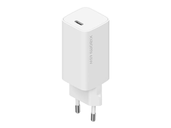 Xiaomi Mi Fast Charger with GaN Tech - Strömadapter - 65 Watt - 3.25 A - Fast Charge (24 pin USB-C) Vit