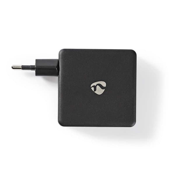 Nedis Vægoplader | 57 W | PD3.0 45W | Hurtigopladningsfunktion | 2.25 A / 2.4 / 3.0 A | Antal output: 2 | USB-A / USB-C™ | Uden Kabel | Automatisk Val