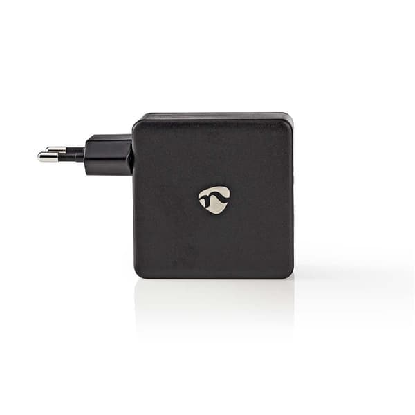 Nedis Vægoplader | 57 W | PD3.0 45W | Hurtigopladningsfunktion | 2.25 A / 2.4 / 3.0 A | Antal output: 2 | USB-A / USB-C™ | Uden Kabel | Automatisk Val