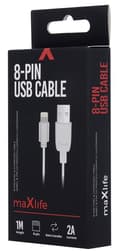 Miniatyrbilde 3 av 3: Maxlife ladekabel Lightning for hurtiglading (2A), 1 m