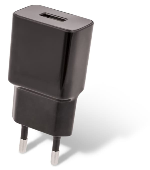 Maxlife vægoplader MXTC-01 USB (1A) + microUSB-kabel, sort Sort