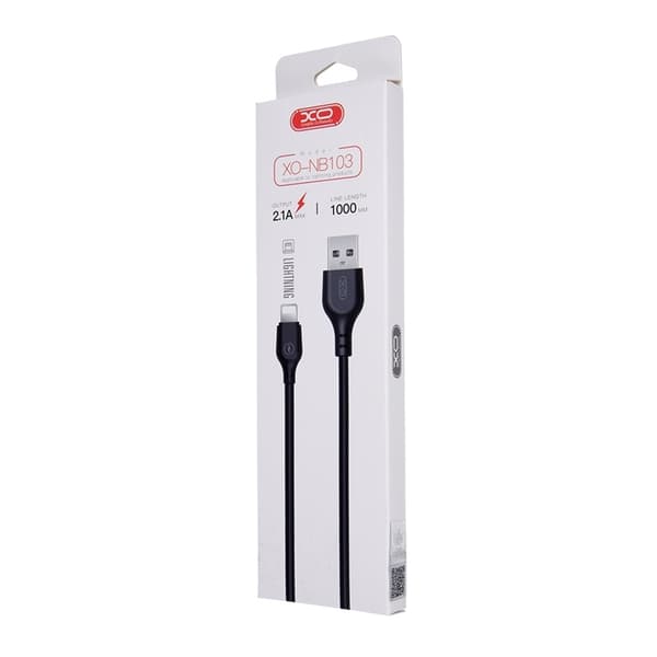 Xo NB103 USB - Lightning-kabel (2,1A) 1 m, sort