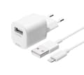 Miniatyrbillede 2 af 6: DELTACO USB wall charger, USB-A, 2,4 A, incl. 1 m USB-A to Lightning