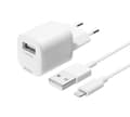 Miniatyrbillede 1 af 6: DELTACO USB wall charger, USB-A, 2,4 A, incl. 1 m USB-A to Lightning
