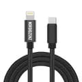 Miniatyrbilde 1 av 2: NORDIQZENZ USB-C til Lightning Tekstilkabel, 1m, Svart