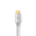 Miniatyrbilde 6 av 11: Nedis Lightning Kabel | USB 2.0 | Apple Lightning 8-Pinners | USB-C™ Hann | 480 Mbps | Gull belagt | 1.00 m | Rund | Flettet / Nylon | Aluminium / Søl