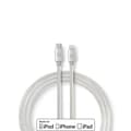 Miniatyrbilde 2 av 11: Nedis Lightning Kabel | USB 2.0 | Apple Lightning 8-Pinners | USB-C™ Hann | 480 Mbps | Gull belagt | 1.00 m | Rund | Flettet / Nylon | Aluminium / Søl