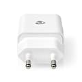 Miniatyrbillede 5 af 10: Nedis Vægoplader | 12 W | Hurtigopladningsfunktion | 1x 2.4 A A | Antal output: 1 | USB-A | Uden Kabel | Single Voltage Output | Hvid