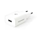 Miniatyrbillede 1 af 10: Nedis Vægoplader | 12 W | Hurtigopladningsfunktion | 1x 2.4 A A | Antal output: 1 | USB-A | Uden Kabel | Single Voltage Output | Hvid