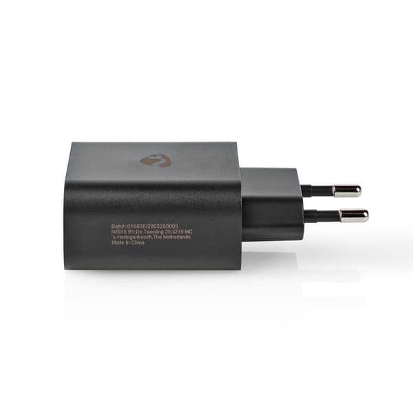 Nedis Vægoplader | 32 W | PD3.0 27W / PD3.0 30W / QC4.0 32W | Hurtigopladningsfunktion | 1.5 / 2.0 / 2.5 / 3.0 A | Antal output: 1 | USB-C™ | Automati
