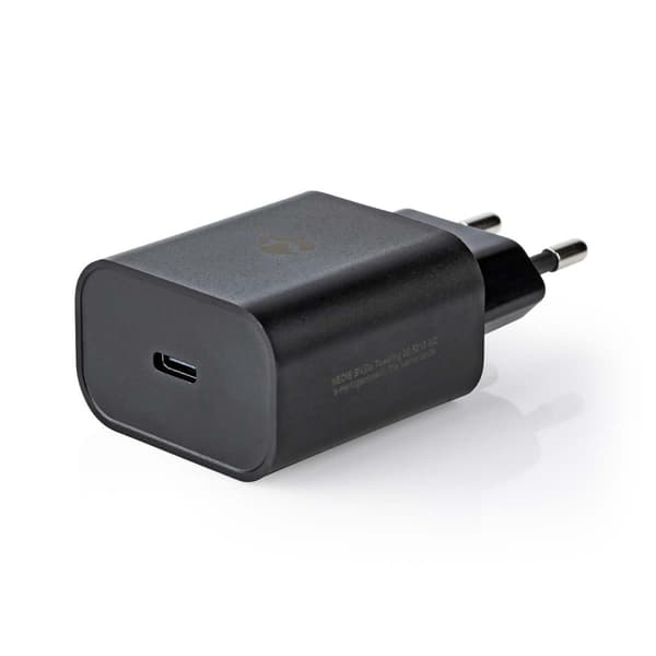 Nedis Vægoplader | 32 W | PD3.0 27W / PD3.0 30W / QC4.0 32W | Hurtigopladningsfunktion | 1.5 / 2.0 / 2.5 / 3.0 A | Antal output: 1 | USB-C™ | Automati Sort
