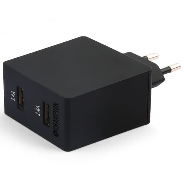 Champion Lader 24W 2-port svart