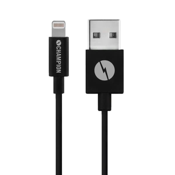 Champion USB-A til Lightning-kabel 2 m svart
