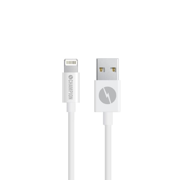 Champion USB-A til Lightning-kabel 3 m hvit