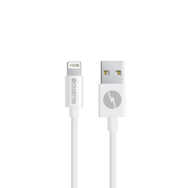 Champion USB-A til Lightning-kabel 3 m hvit
