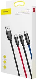 Miniatyrbild 7 av 7: Cable Baseus Rapid USB Cable 3in1 Type C / Lightning / Micro 3A