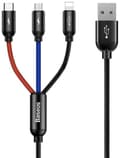 Miniatyrbild 1 av 7: Cable Baseus Rapid USB Cable 3in1 Type C / Lightning / Micro 3A