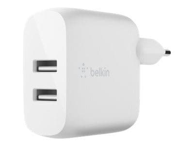 Belkin 2x USB-vegglader 12W Hvit