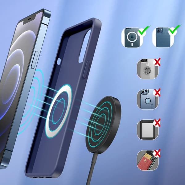 Choetech Magnetic Magsafe Trådlös Laddare 15W - Svart