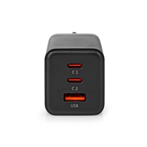 Nedis Vægoplader | 65 W | GaN | PD3.0 18W / PD3.0 20W / PD3.0 27W / PD3.0 36W / PD3.0 45W / PD3.0 60W / PD3.0 65W / QC3.0 | Hurtigopladningsfunktion |