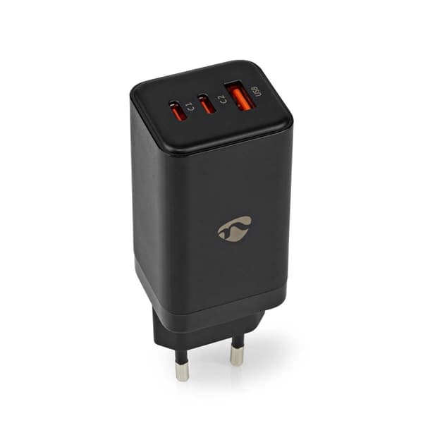 Nedis Vægoplader | 65 W | GaN | PD3.0 18W / PD3.0 20W / PD3.0 27W / PD3.0 36W / PD3.0 45W / PD3.0 60W / PD3.0 65W / QC3.0 | Hurtigopladningsfunktion |