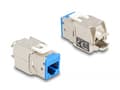 Miniatyrbild 5 av 5: Delock - Keystone module - RJ-45 (hona) till LSA (hona) - STP - CAT 6a - grå, blå, gul, röd, grön, orange, violett, neongul (paket om 8)