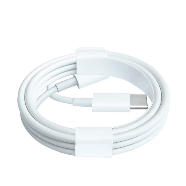 2M USB-C–USB-C 100 W pikalatauskaapeli Valkoinen