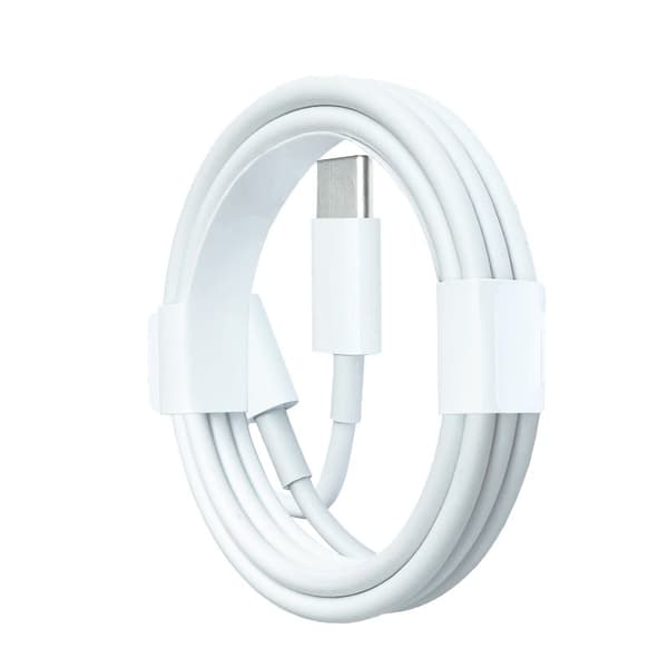 2M USB-C–USB-C 100 W pikalatauskaapeli Valkoinen
