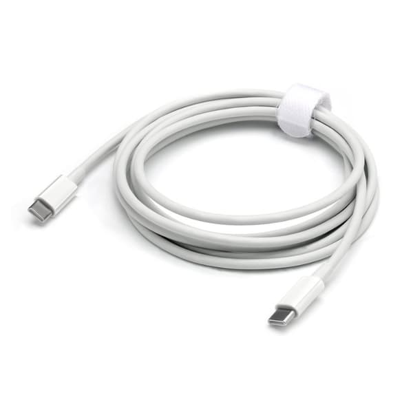 2M USB-C till USB-C 60W Snabbladdning Kabel Vit