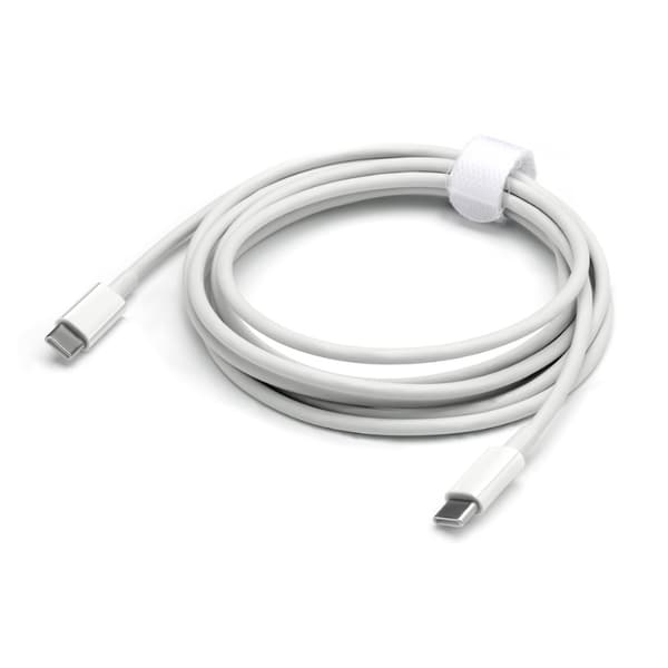 2M USB-C til USB-C 60W hurtigopladningskabel hvid
