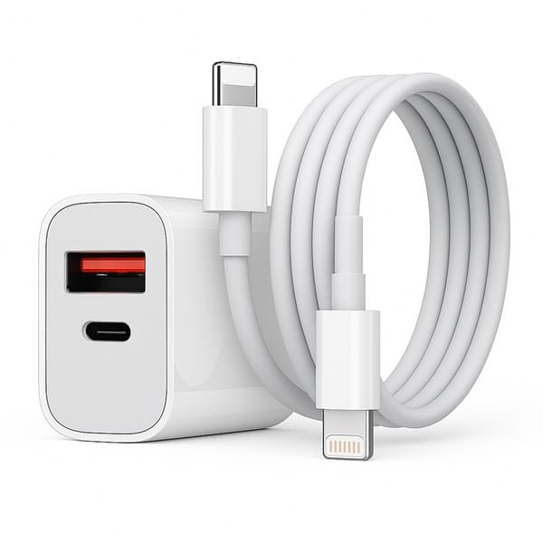 Snabbladdare Dual Port USB-C för iPhone 11/12/13/14 med Kabel