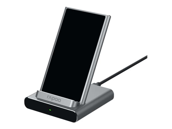 Rapoo XC350 - Trådlöst laddställ - 15 Watt - QC 3.0 - silver - Europa