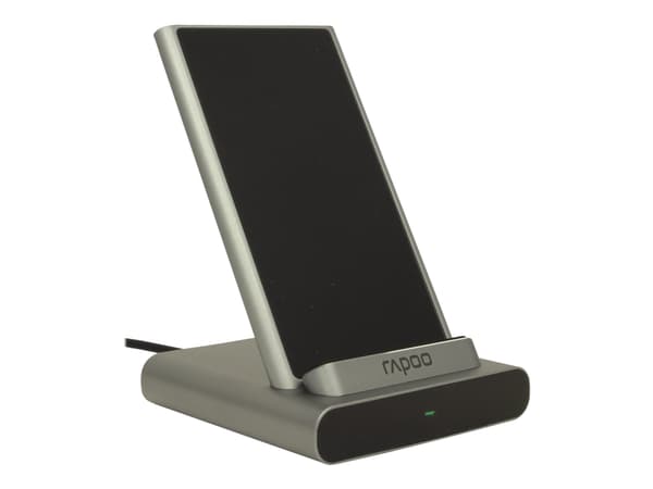 Rapoo XC350 - Trådlöst laddställ - 15 Watt - QC 3.0 - silver - Europa