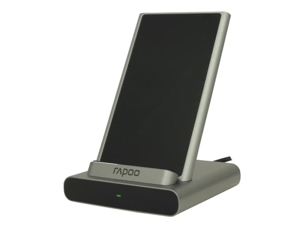 Rapoo XC350 - Trådlöst laddställ - 15 Watt - QC 3.0 - silver - Europa