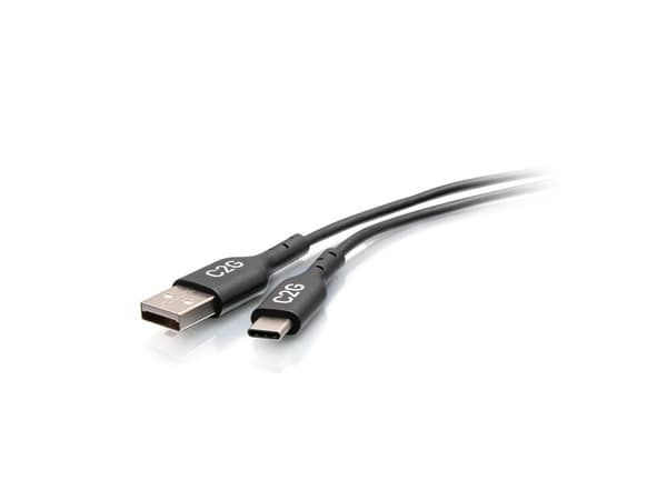 C2G 1.5ft USB C to USB A Adapter Cable - USB 2.0 - 480Mbps - M/M - USB-kabel - 24 pin USB-C (hane) till USB (hane) - USB 2.0 - 50 cm - svart