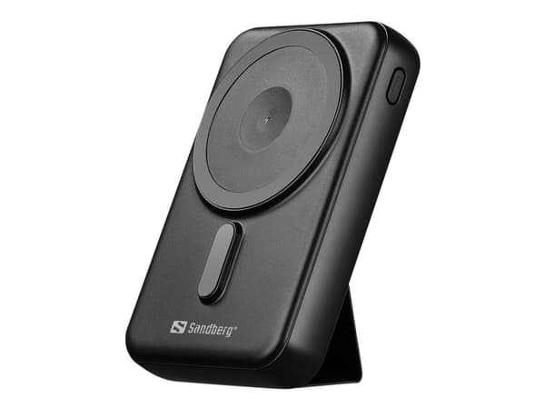 Sandberg - Trådløst ladestativ - 10 watt - 2 utgangskontakter (USB-type A, 24 pin USB-C) Sort