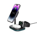 Miniatyrbild 2 av 7: Tech-Protect 3-in-1 Trådlös Laddare Magsafe iPhone, Apple Watch, AirPods - Svart
