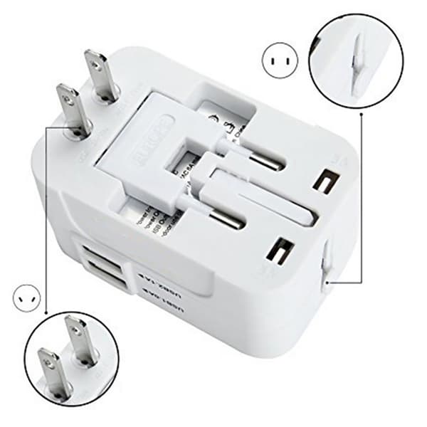 Universal Rese Väggadapter 2st USB