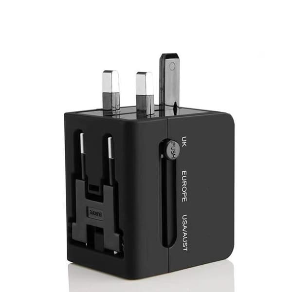 Internationell Universal Duel USB Reseadapter Väggadapter