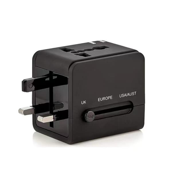 Internationell Universal Duel USB Reseadapter Väggadapter