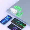 Miniatyrbild 4 av 7: SuperFast Laddare GaN 67W 3X(1x USB A - 2x USB C) iPhone 15serie