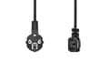 Miniatyrbilde 2 av 4: Nedis CEGL10020BK20, 2 m, Strømplugg type F, IEC 320