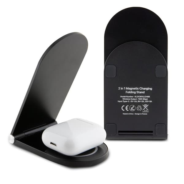 Karl Lagerfeld Trådlös Laddare Magnetic Desk Charger Choupette MagSafe Svart