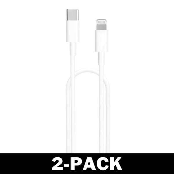 Vægoplader 20W + 2 Meter Kabel til iPhone / Samsung Pakke